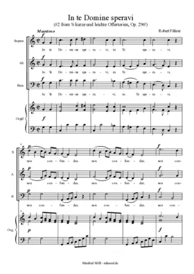 In te Domine speravi, Op. 296, No. 2