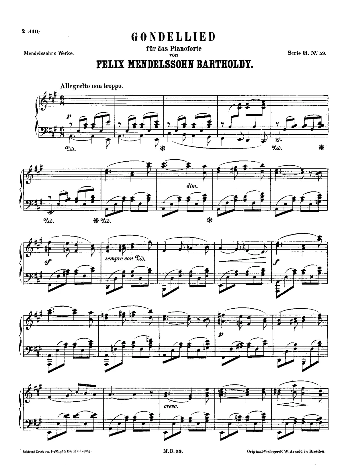 Gondellied - Page 1