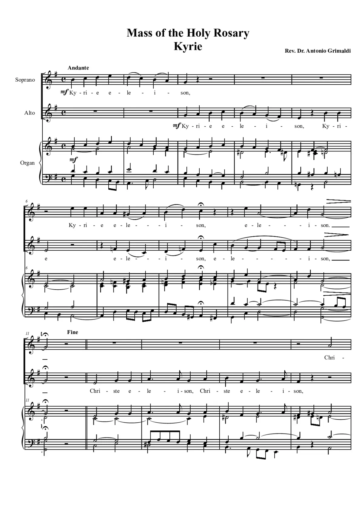 Mass of the Holy Rosary - Page 1