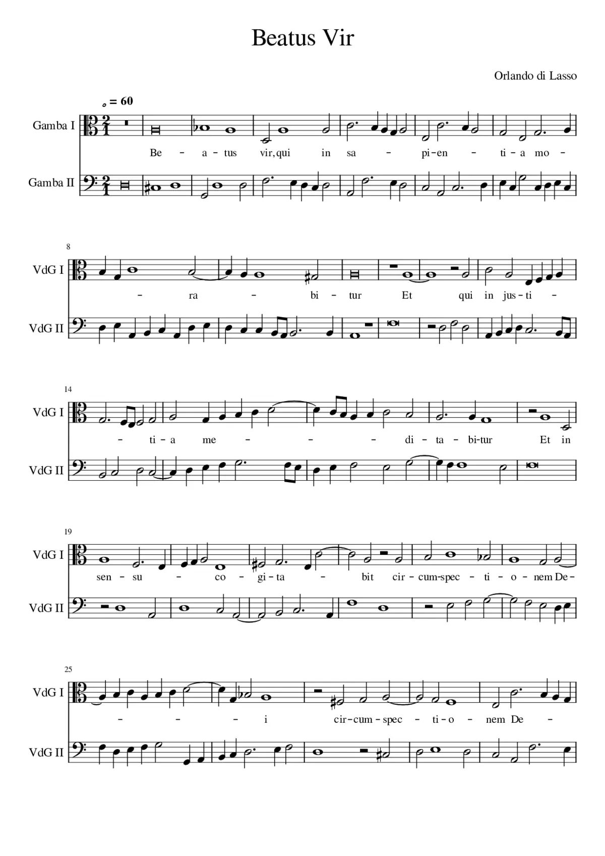 Beatus Vir - Page 1
