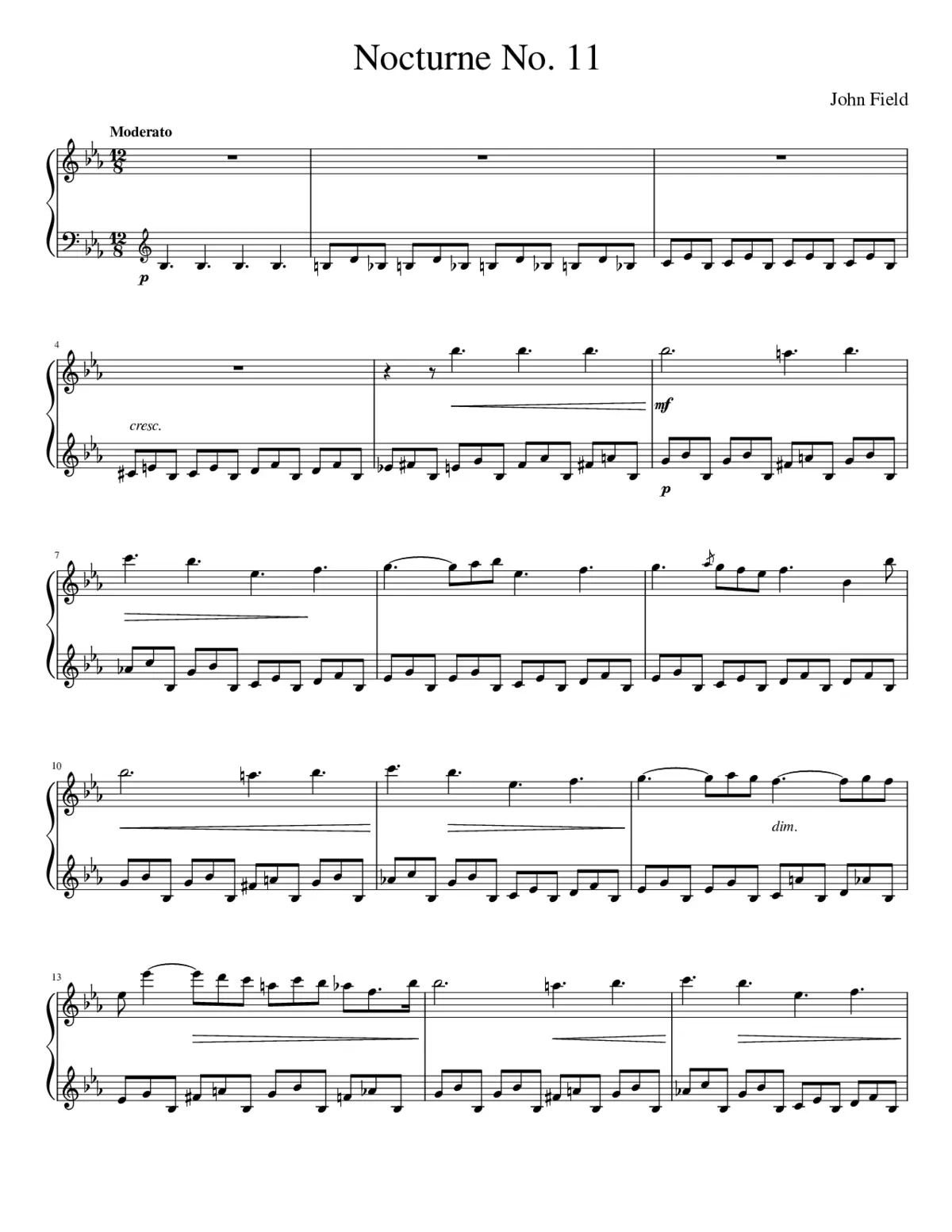 Nocturne in E-flat major H 56 - Page 1