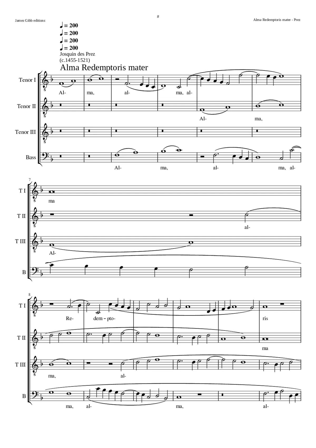 Alma Redemptoris Mater - Page 1