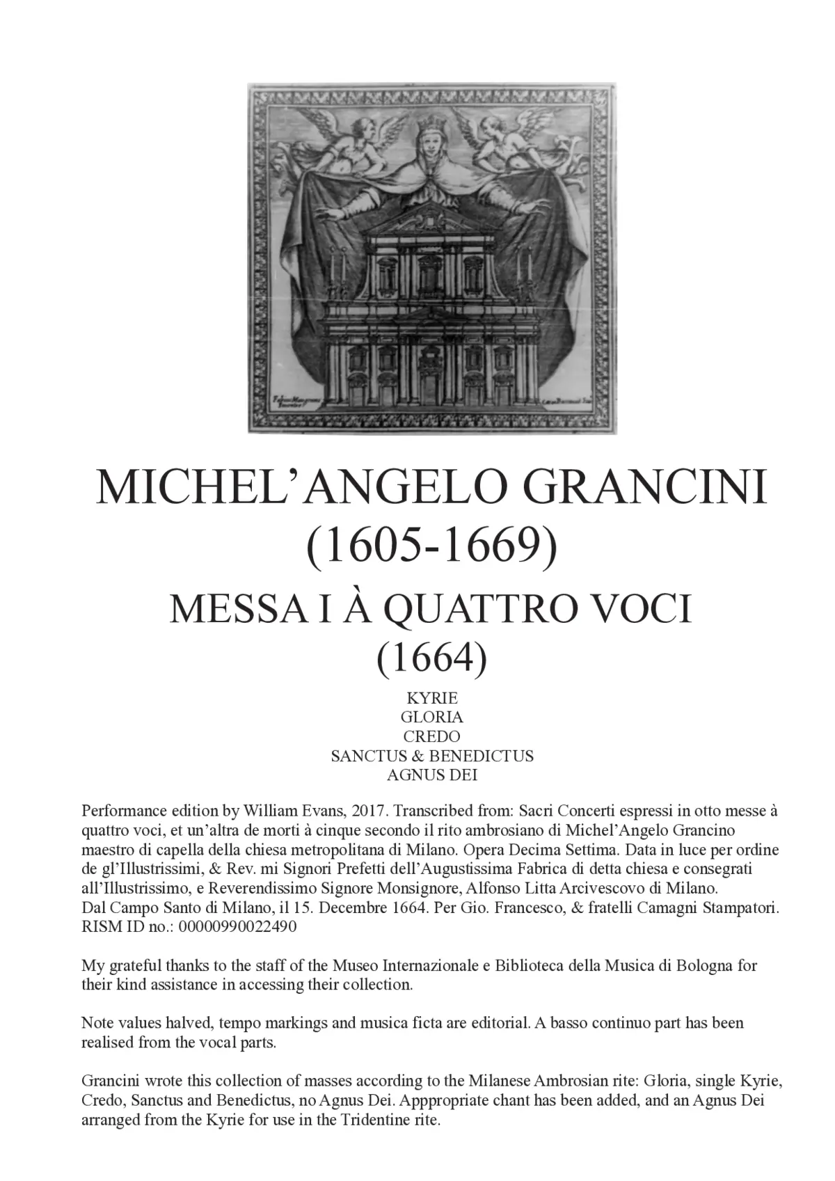 Messa I a quattro voci - Page 1