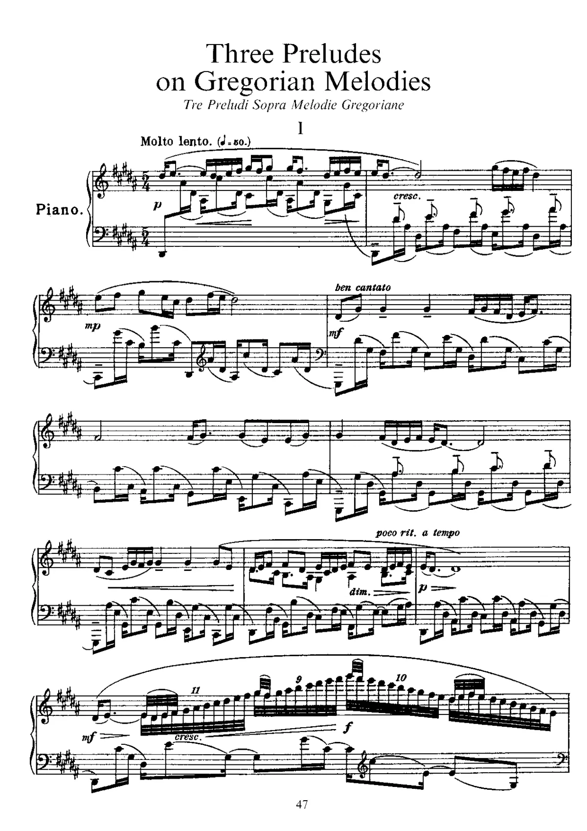 Tre preludi sopra melodie gregoriane - Page 1