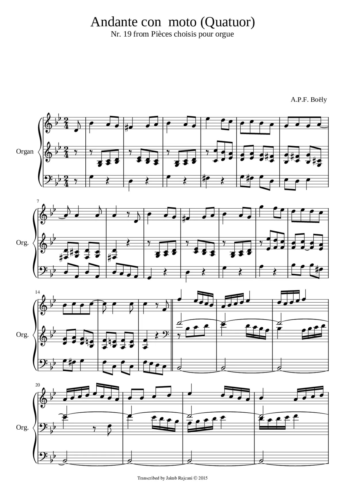 Pièces choisis pour orgue - Page 1