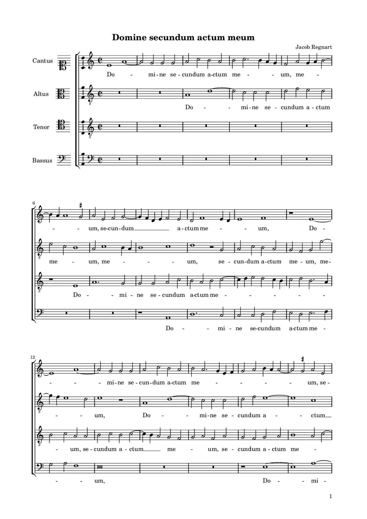 Domine secundum actum meum - Page 1