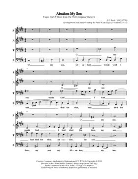 Absalom set to WTC 1.4 Fugue in C minor