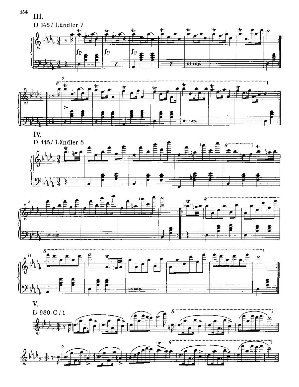 2 Ländler in D-flat major - Page 1