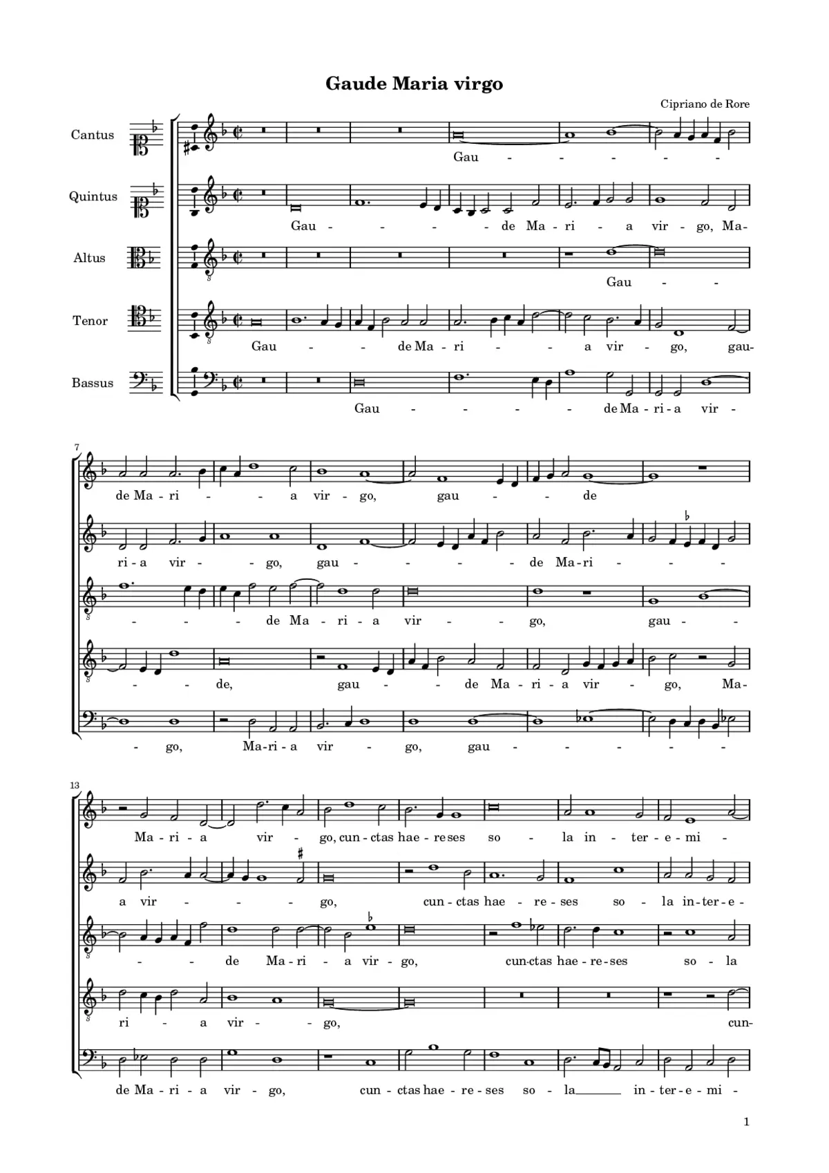 Gaude Maria virgo - Page 1