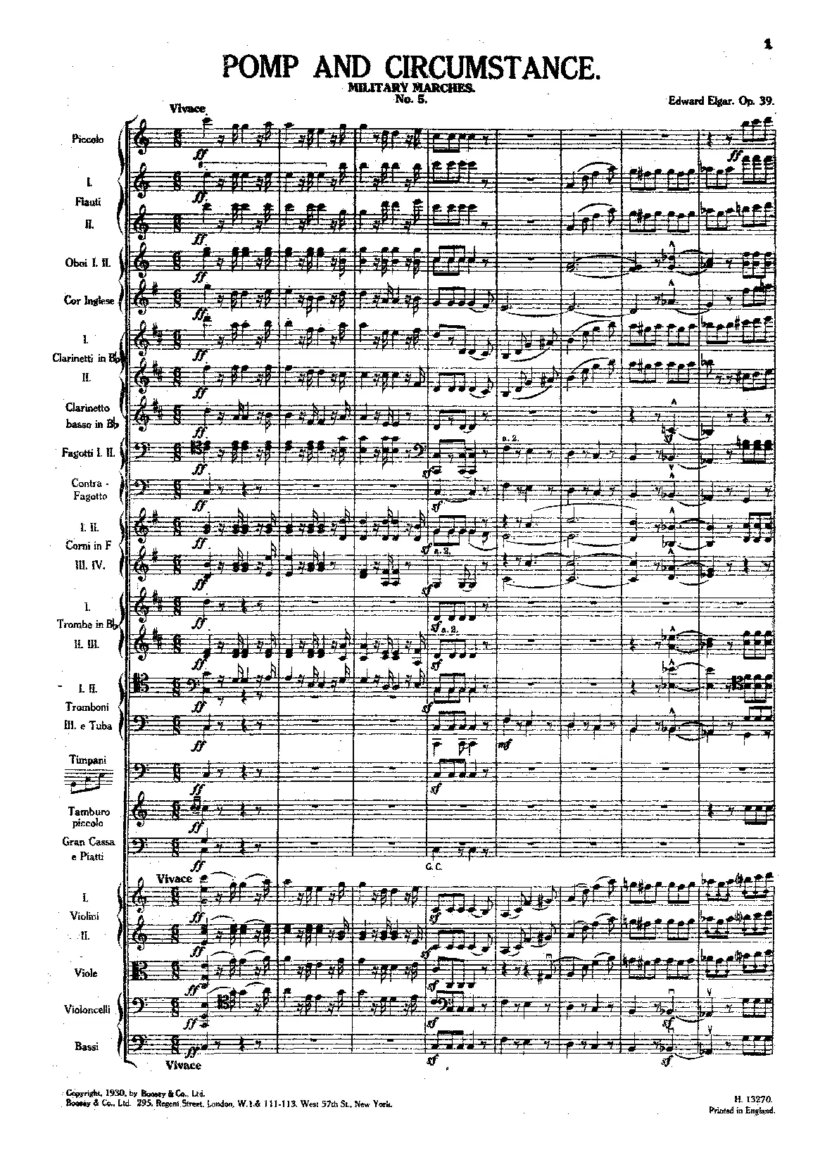 Pomp and Circumstance March No.5 - Page 1