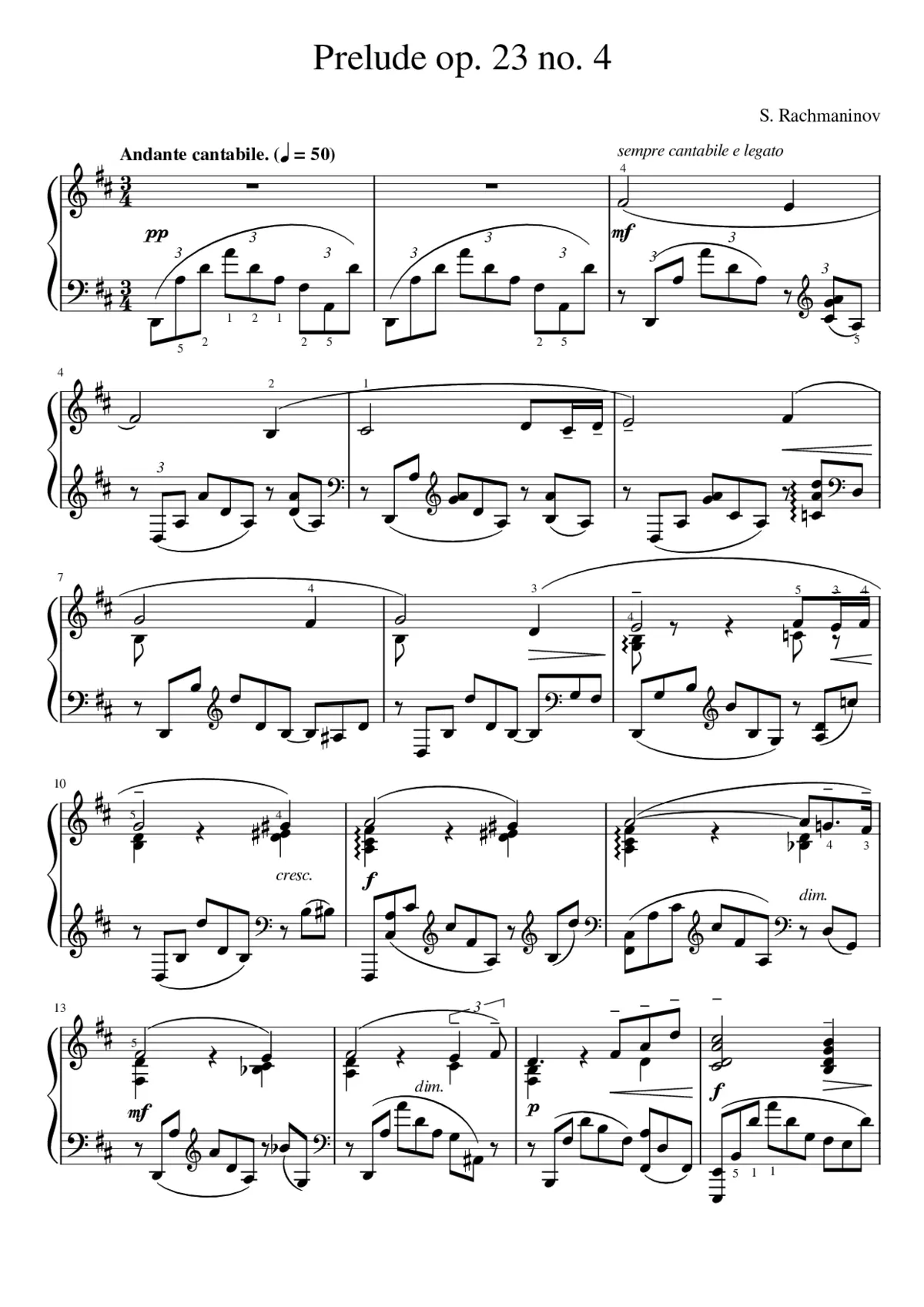10 Preludes Op.23 - Page 1