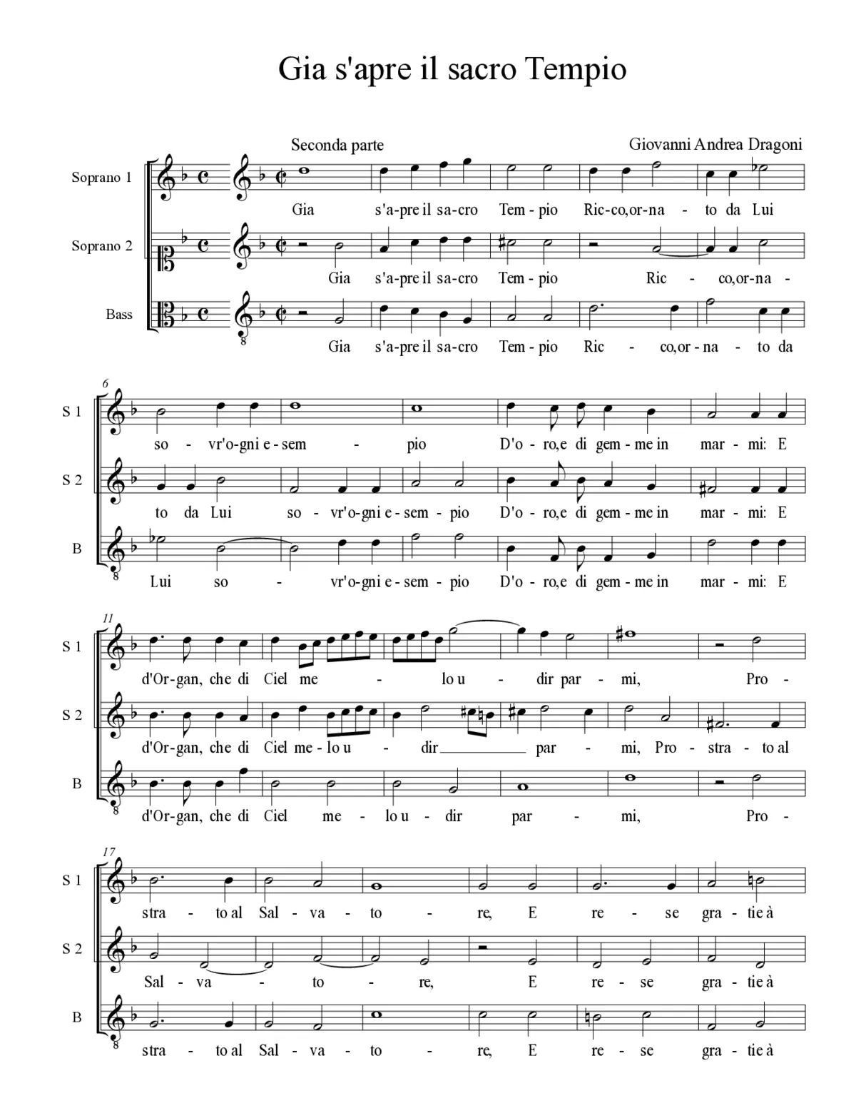 Gia s'apre il sacro Tempio - Page 1