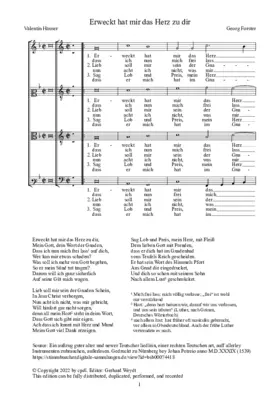 Erweckt hat mir das Herz zu dir