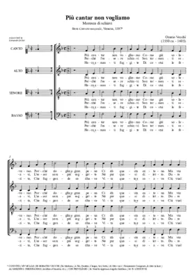 Più cantar non vogliamo