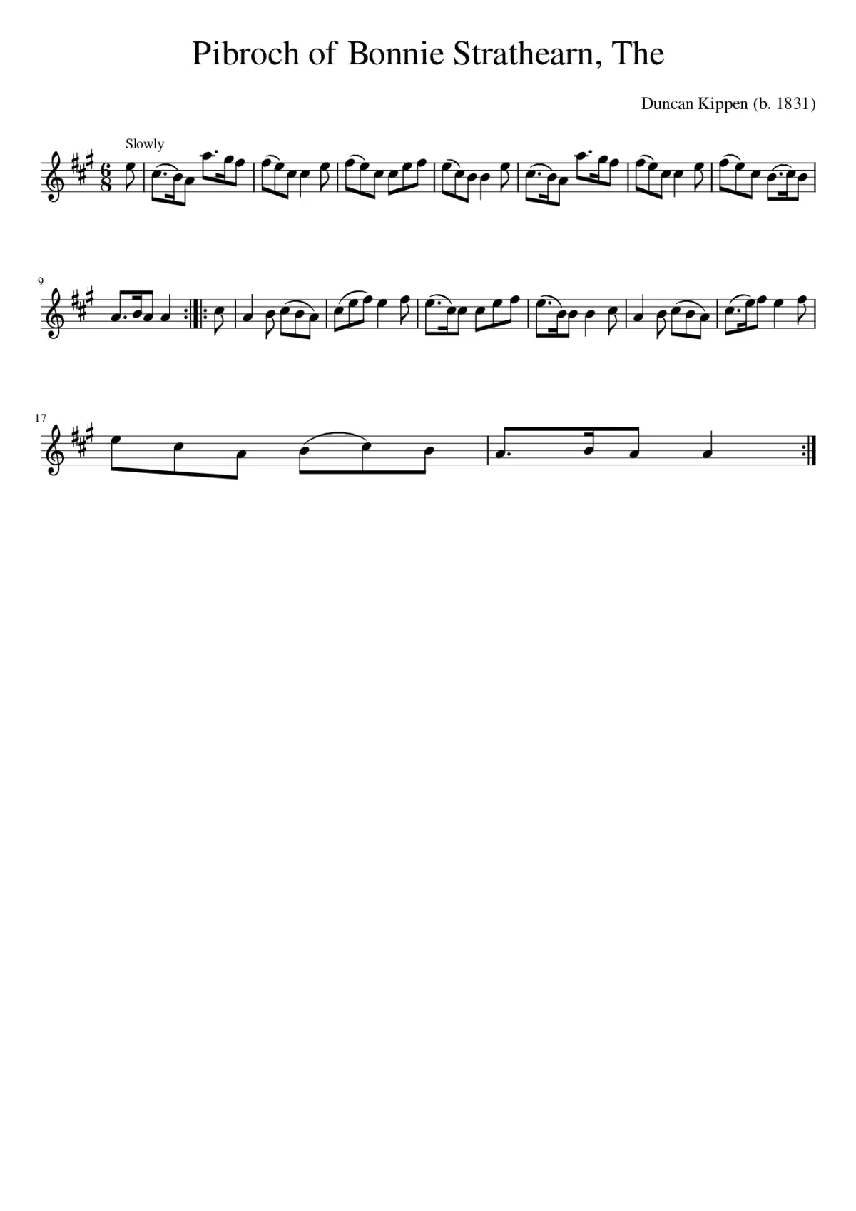 The Pibroch of Bonnie Strathearn - Page 1