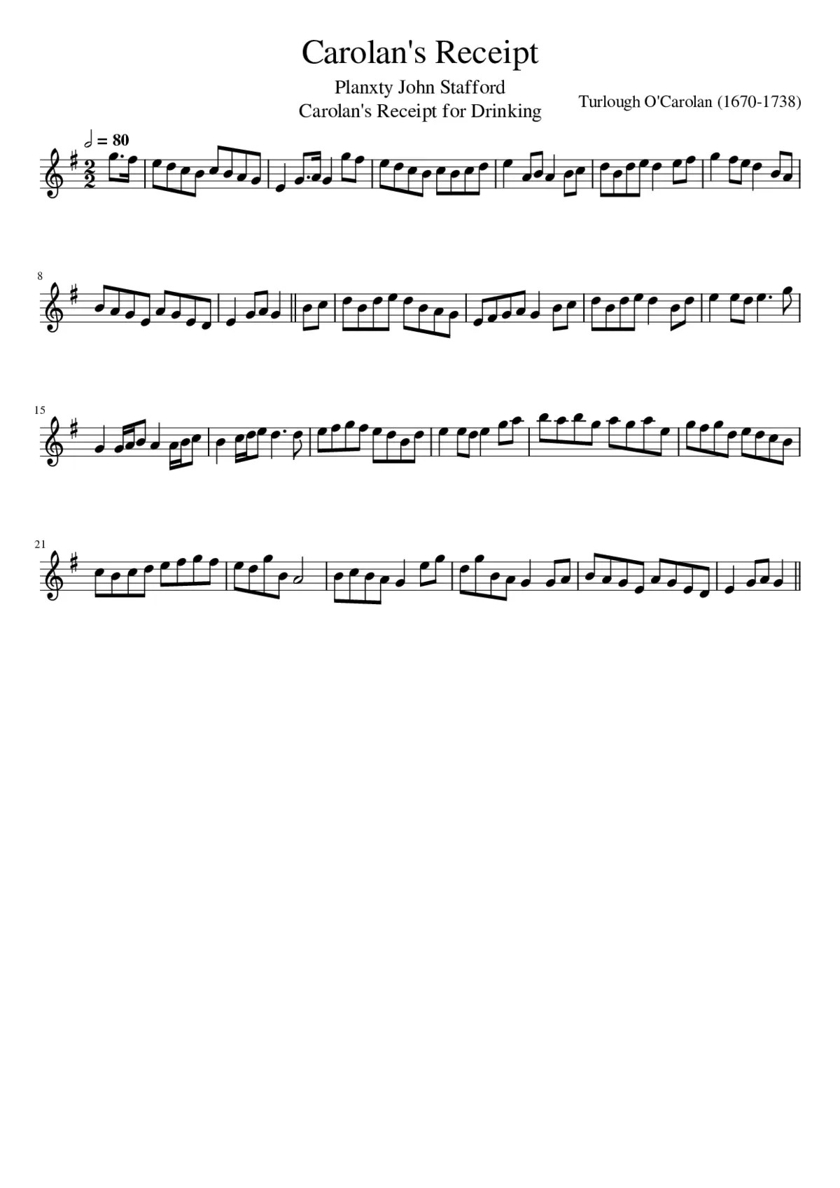 Carolan's Receipt - Page 1