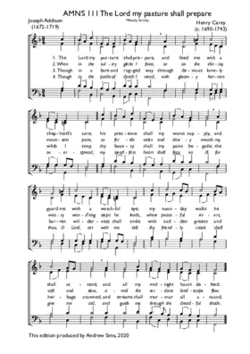 The Lord my pasture shall prepare