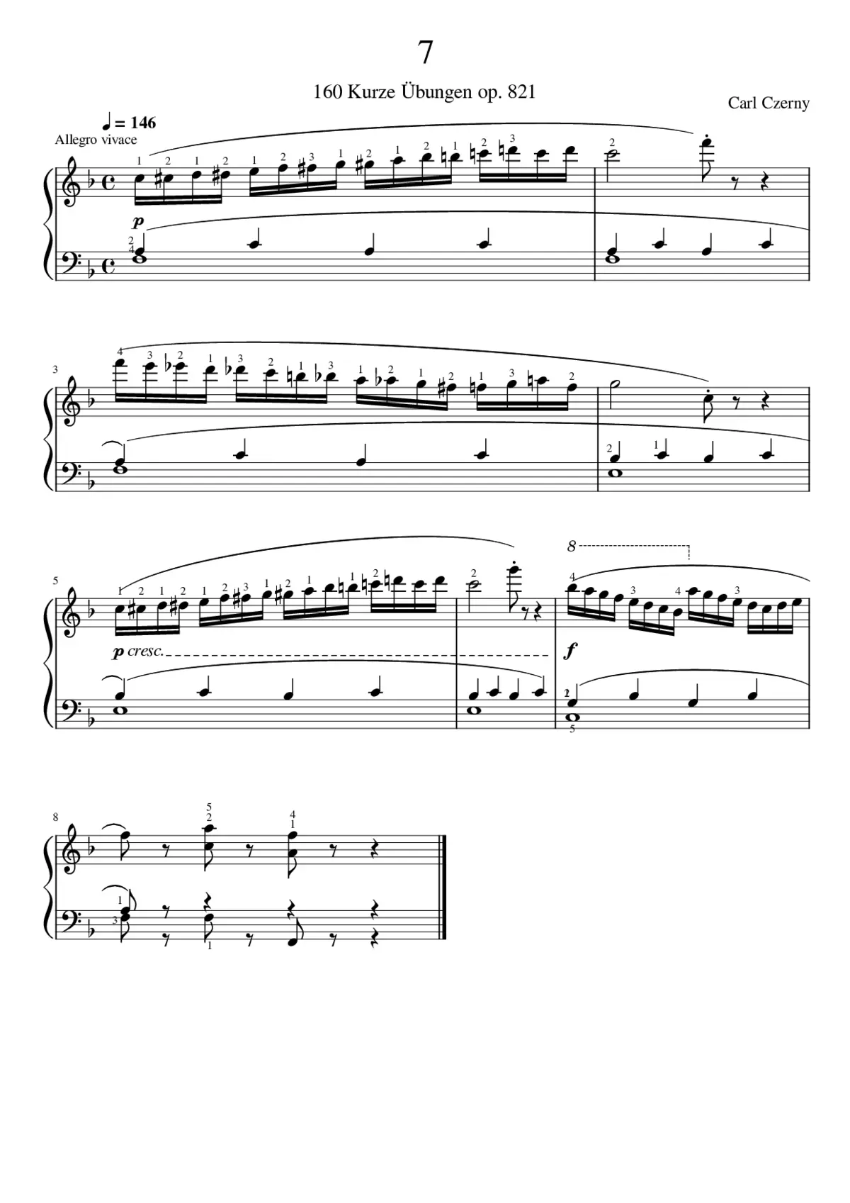 160 Kurze Übungen Op.821 - Page 1