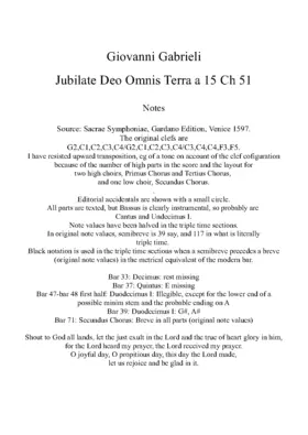 Jubilate Deo Omnis Terra a 15