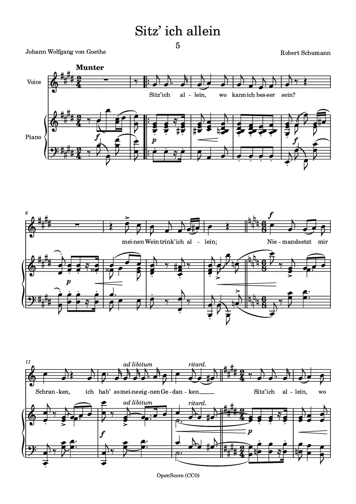 Sitz’ ich allein - Page 1