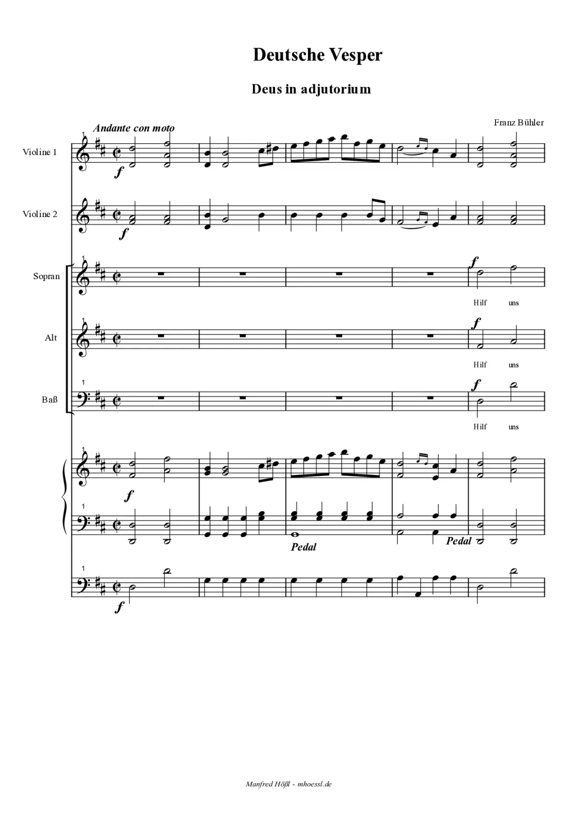 Deutsch figurierte Vesper - Page 1