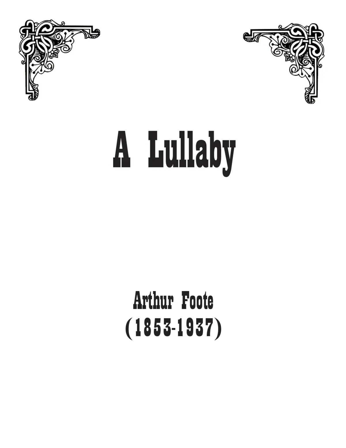 Lullaby - Page 1