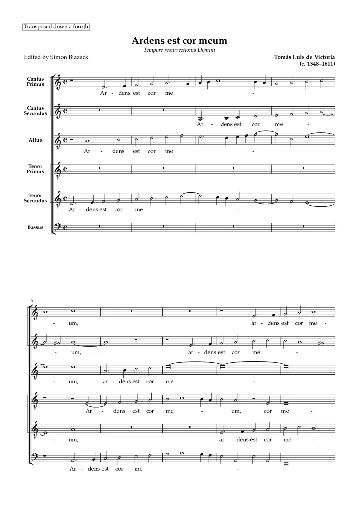 Ardens est cor meum - Page 1