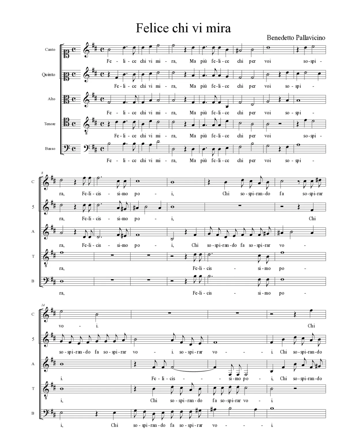 Felice chi vi mira - Page 1