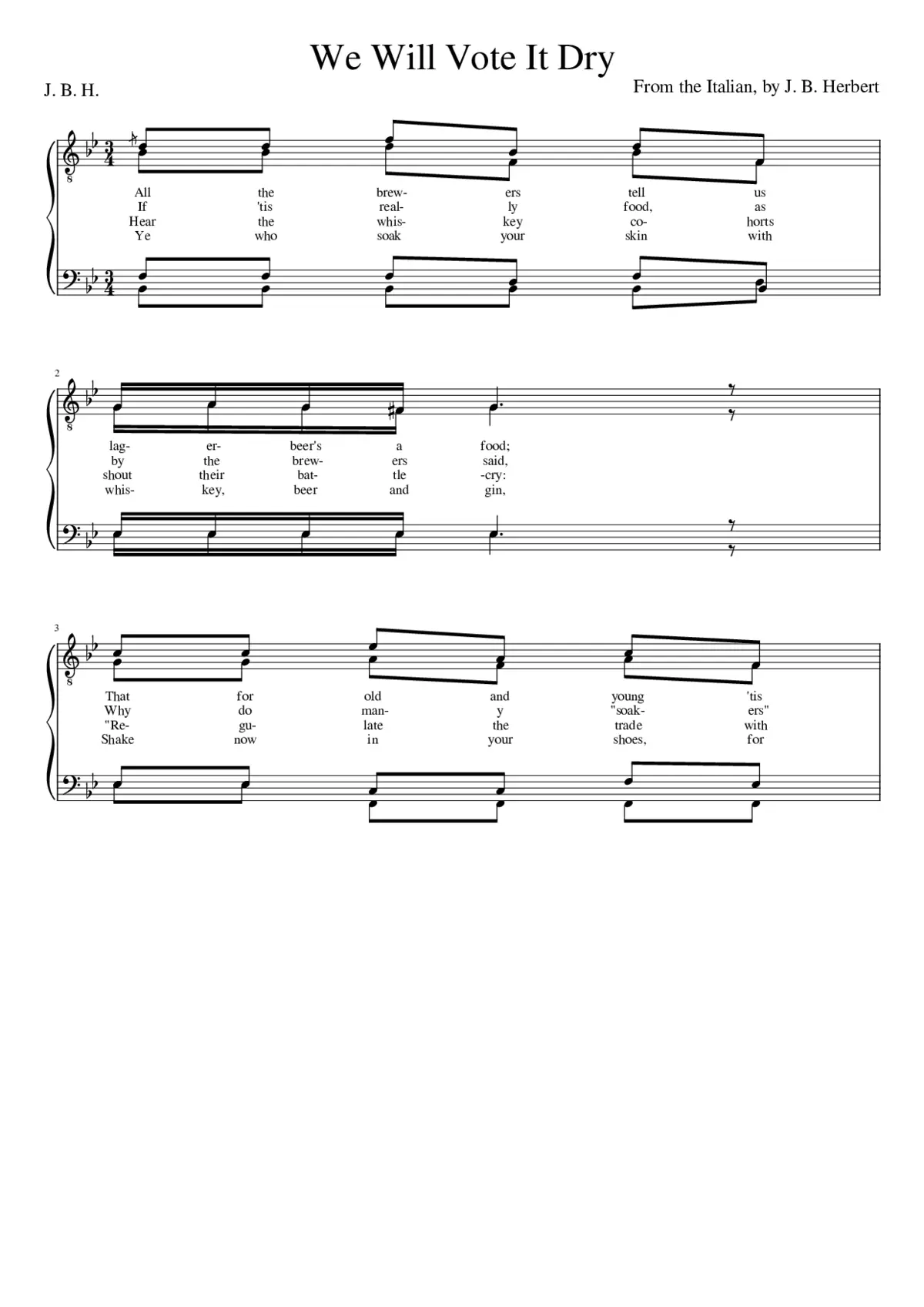 All the brewers tell us lager-beer's a food (Herbert) - Page 1