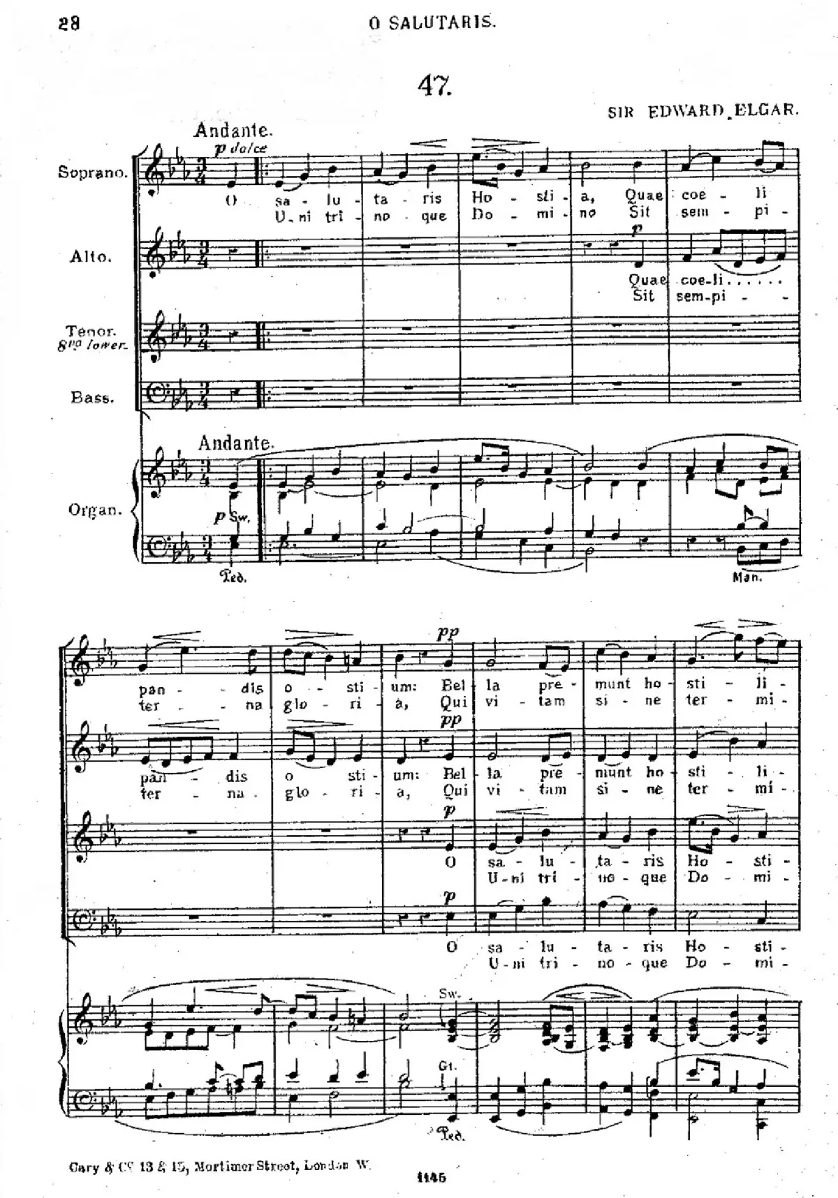 O Salutaris Hostia No.2 in E-flat major - Page 1