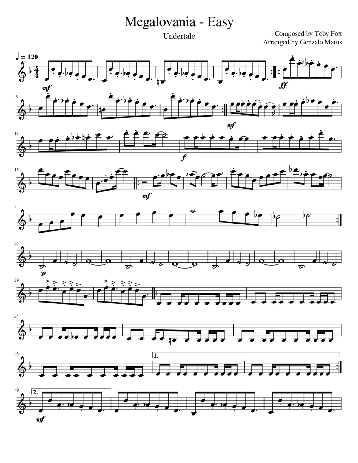 Megalovania - Page 1