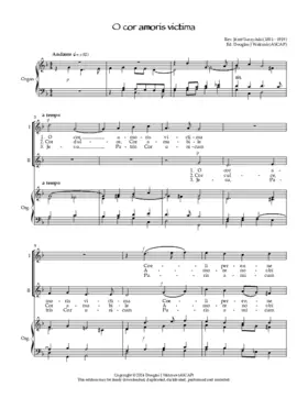 O cor amoris victima