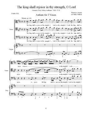 The king shall rejoice in thy strength, O Lord