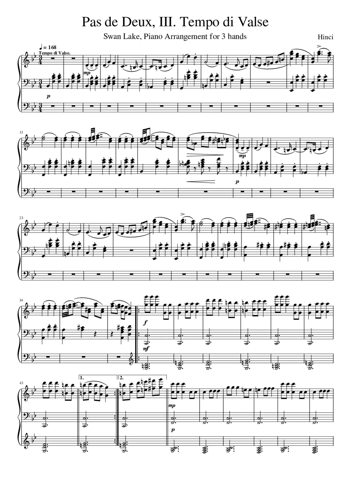 Swan Lake (ballet) Op.20 - Page 1