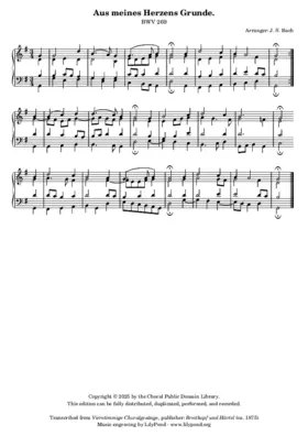 Aus meines Herzens Grunde, BWV 269