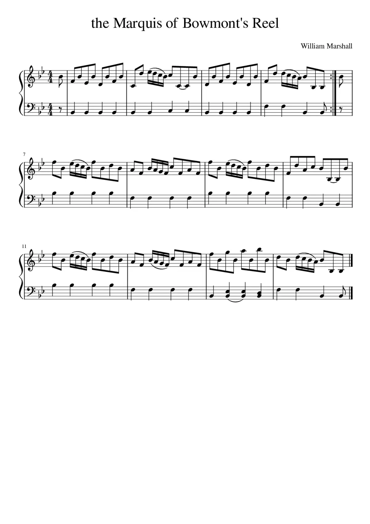 The Marquis of Bowmont's Reel - Page 1