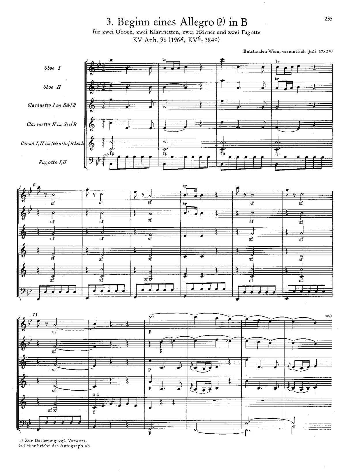Allegro in B-flat major - Page 1