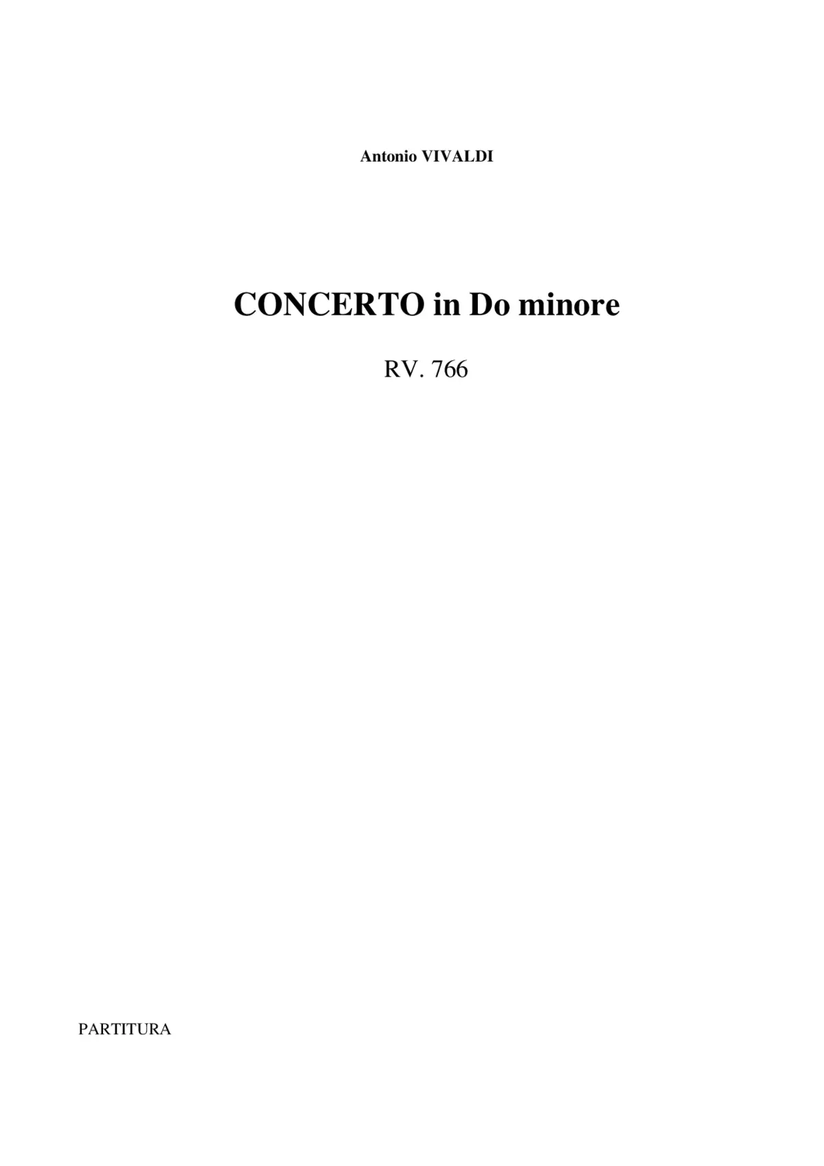 Concerto for Violin and Organ in C minor - Page 1