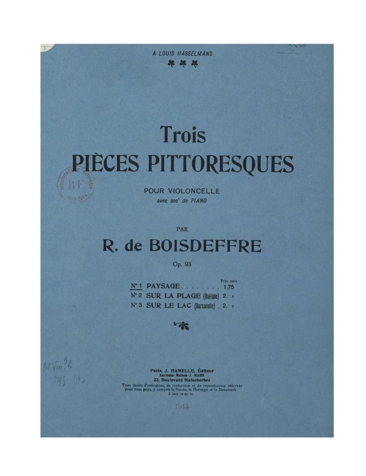 3 Pièces Pittoresques - Page 1