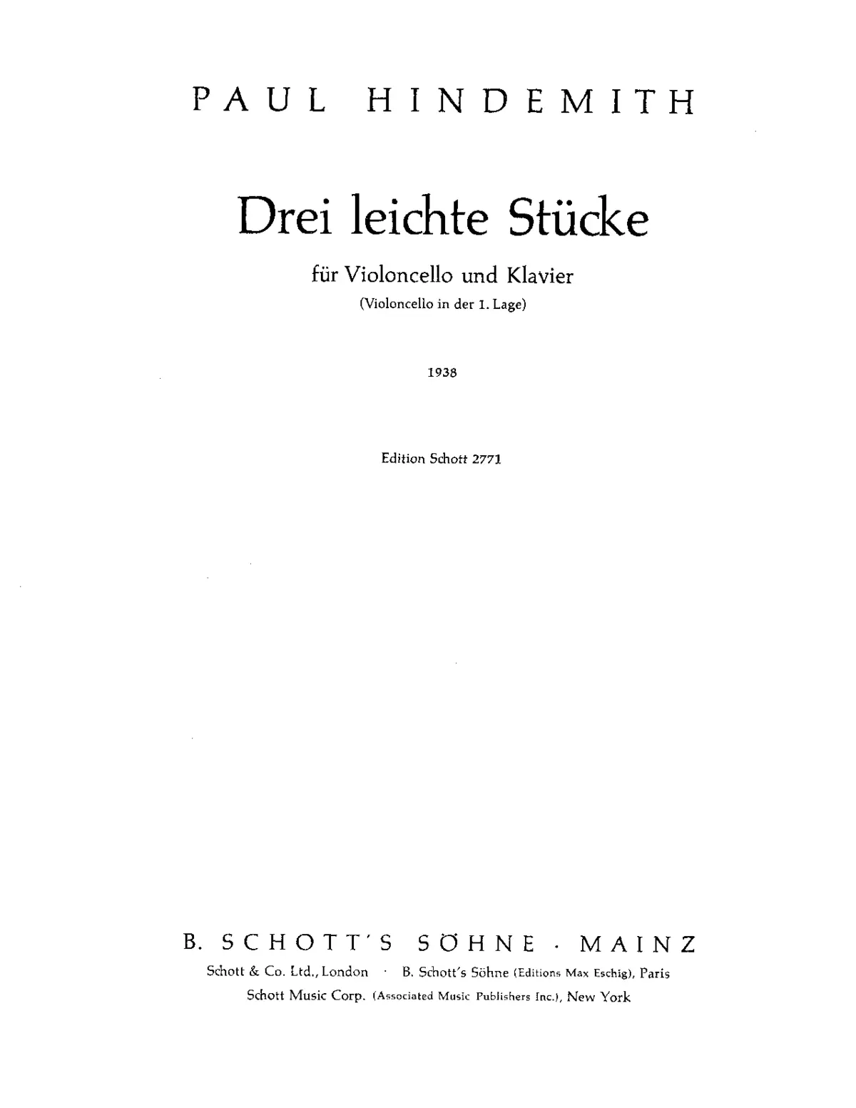 Drei leichte Stücke - Page 1