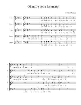Oh mille volte fortunato