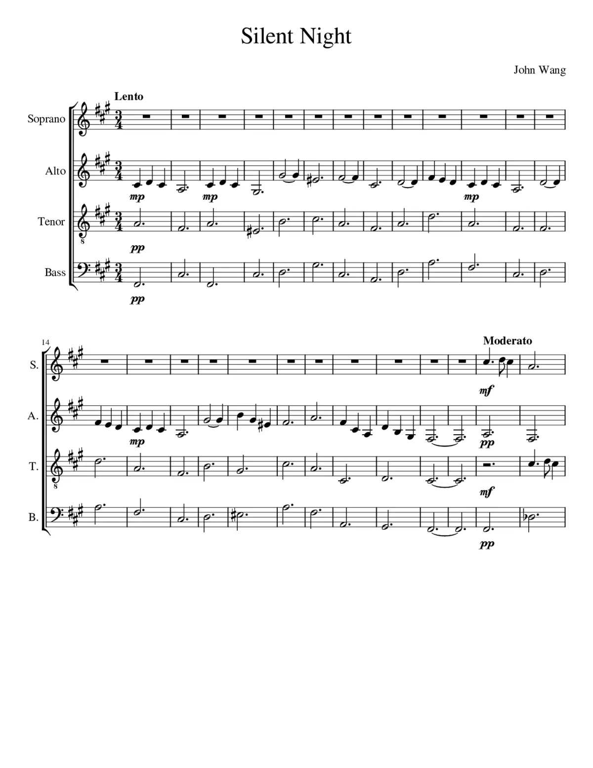 Stille Nacht heilige Nacht H.145 - Page 1