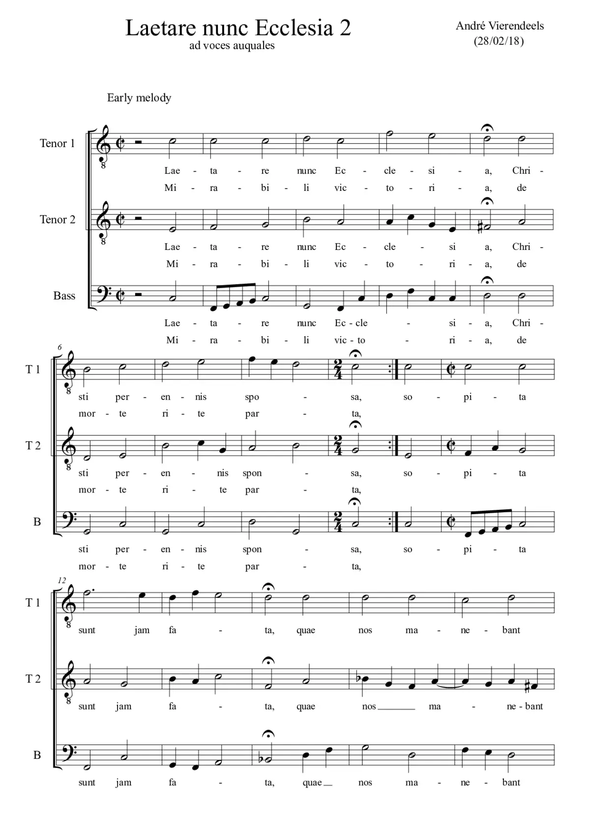 Laetare nunc ecclesia II - Page 1