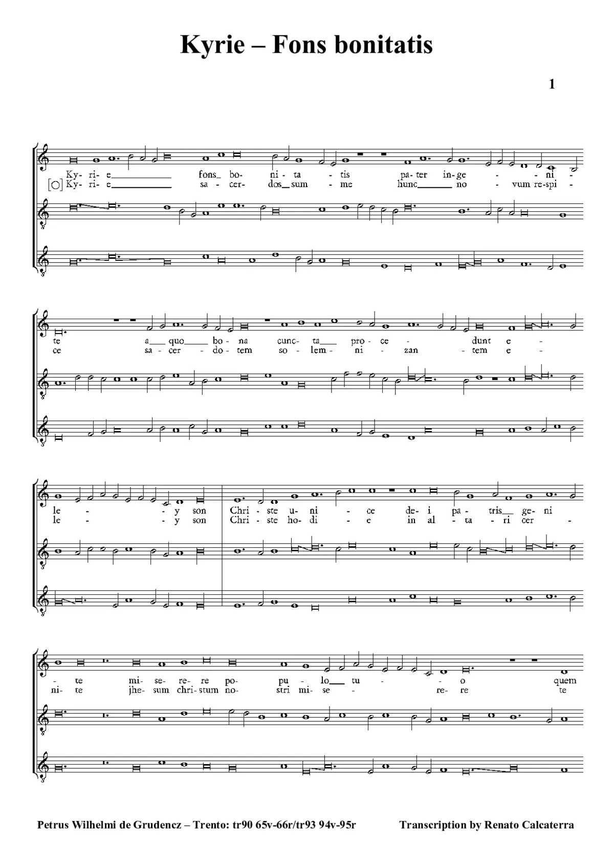 Kyrie - Fons bonitatis - Page 1