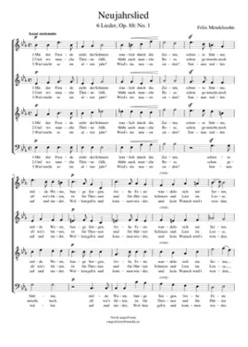 Neujahrslied Op. 88 No. 1