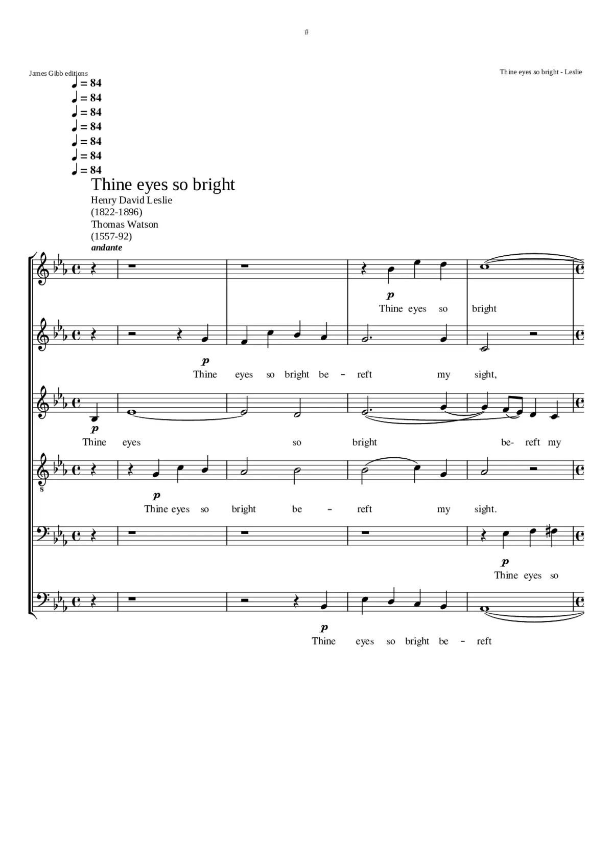 Thine eyes so bright - Page 1