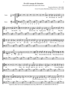 Hor ch'è tempo di dormire