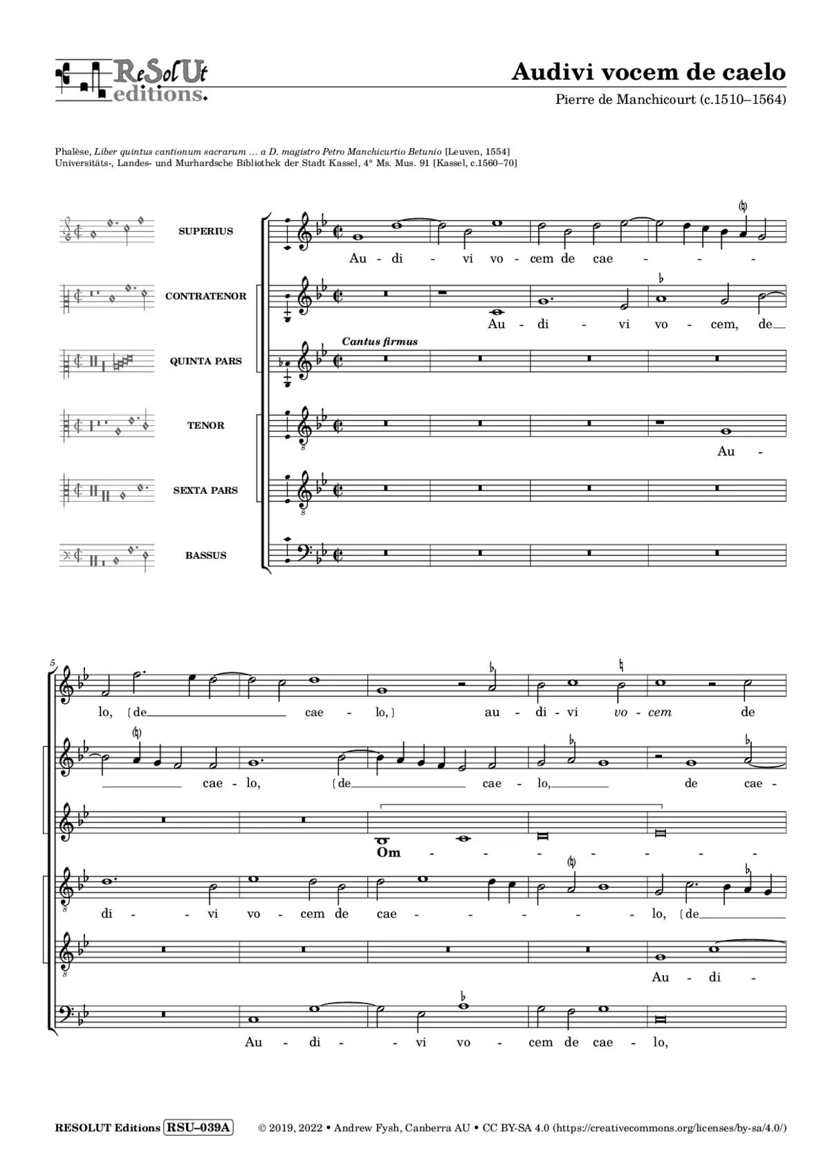 Audivi vocem de caelo - Page 1