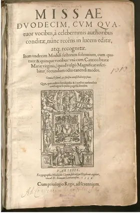 12 Missae, 11 Moduli, 8 Magnificat