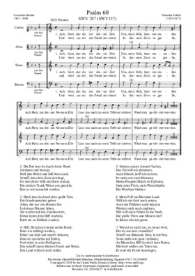 Ach Gott, der du vor dieser Zeit, SWV 157